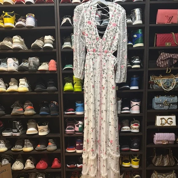 Mac Duggal Floral Embroidered White Dress - Picture 3 of 12